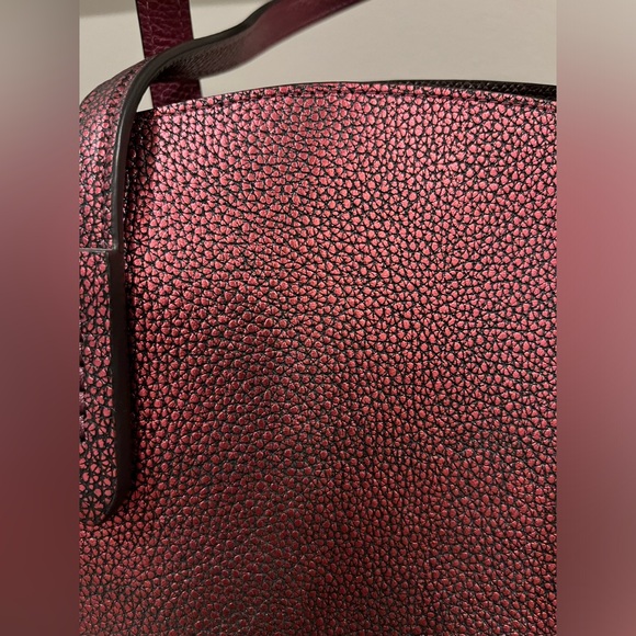 Coach Charlie Carryall in Metallic Berry/Gunmetal - Picture 3 of 7